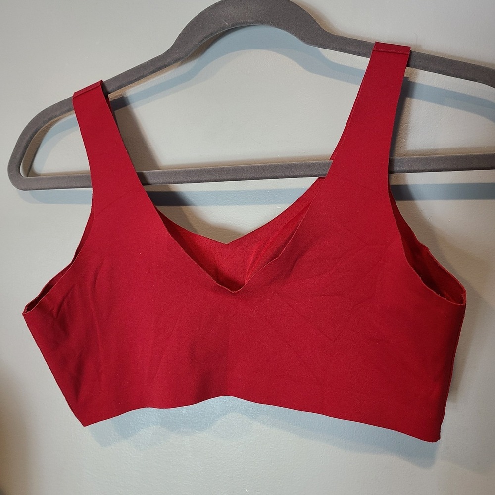 HoneyLove V-Neck Bra Liftwear Red Size XL Comfy - Picture 3 of 4